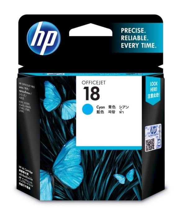 HP 18 Cyan Ink Cratridge